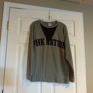 Olive green long sleeve, XS